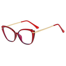 Load image into Gallery viewer, Anti Blue Light Glasses Vintage Women Cat Eye Computer Eyeglasses Frame Blocking Glasses Transparent Optical Eyewear