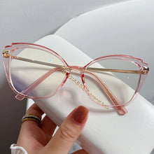 Load image into Gallery viewer, Anti Blue Light Glasses Vintage Women Cat Eye Computer Eyeglasses Frame Blocking Glasses Transparent Optical Eyewear