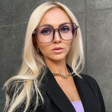 Load image into Gallery viewer, Anti Blue Light Glasses Women 2023 Big Square Eyeglasses Frame Clear Female Fake Glasses blue light blocking Computer Glasses
