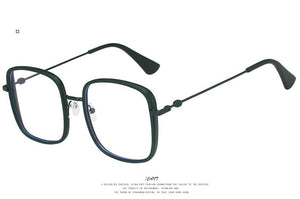 Anti Blue Light Glasses Women Men  Metal Spectacles Clear Glasses Optical Eyeglasses Square Frame Transparent Lens  Frame Unisex