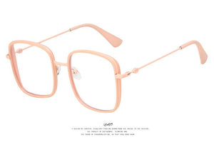 Anti Blue Light Glasses Women Men  Metal Spectacles Clear Glasses Optical Eyeglasses Square Frame Transparent Lens  Frame Unisex