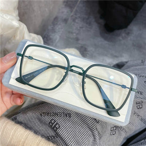 Anti Blue Light Glasses Women Men  Metal Spectacles Clear Glasses Optical Eyeglasses Square Frame Transparent Lens  Frame Unisex