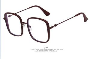 Anti Blue Light Glasses Women Men  Metal Spectacles Clear Glasses Optical Eyeglasses Square Frame Transparent Lens  Frame Unisex