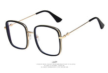 Carica l&#39;immagine nel visualizzatore di Gallery, Anti Blue Light Glasses Women Men  Metal Spectacles Clear Glasses Optical Eyeglasses Square Frame Transparent Lens  Frame Unisex