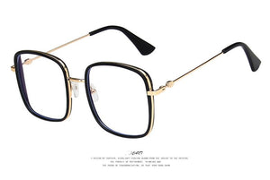 Anti Blue Light Glasses Women Men  Metal Spectacles Clear Glasses Optical Eyeglasses Square Frame Transparent Lens  Frame Unisex