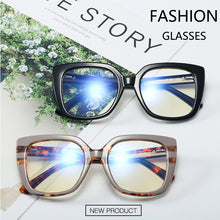 Carica l&#39;immagine nel visualizzatore di Gallery, Occhiali anti luce blu Occhiali da vista quadrati oversize da donna Montatura per occhiali ottici Compupter Occhiali che bloccano la luce blu 