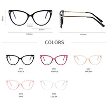 Load image into Gallery viewer, Anti Blue Light Glasses Women Vintage Cat Eye Glasses Optical Spectacle Eyewear Computer Gaming Glasses Blue Blocking Eyeglasses