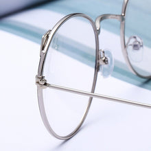 Load image into Gallery viewer, Anti Blue Light Glasses Women Vintage Metal Round Eyeglasses Frame Small Cat Eye Computer Glasses Frame Black Korea Spectacle