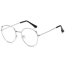 Load image into Gallery viewer, Anti Blue Light Glasses Women Vintage Metal Round Eyeglasses Frame Small Cat Eye Computer Glasses Frame Black Korea Spectacle