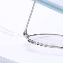 Load image into Gallery viewer, Anti Blue Light Glasses Women Vintage Metal Round Eyeglasses Frame Small Cat Eye Computer Glasses Frame Black Korea Spectacle