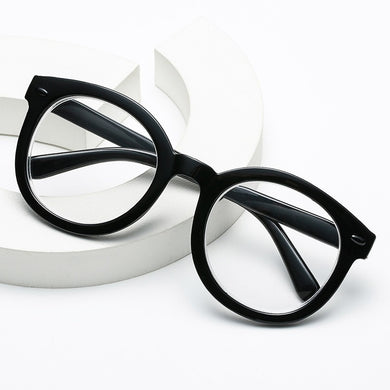 Anti Blue Light Glasses Women Vintage Trending Office Big Size Men Eyeglasses Frame Round Computer Glasses Frame Black Spectacle