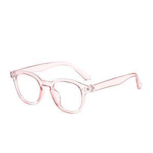 Anti Blue Light Glasses Women Vintage Trending Office Stripe Men Eyeglasses Frame Round Computer Glasses Frame Black Spectacle