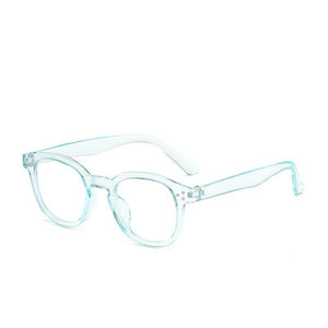 Anti Blue Light Glasses Women Vintage Trending Office Stripe Men Eyeglasses Frame Round Computer Glasses Frame Black Spectacle