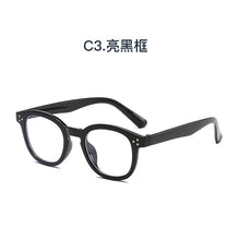 Load image into Gallery viewer, Anti Blue Light Glasses Women Vintage Trending Office Stripe Men Eyeglasses Frame Round Computer Glasses Frame Black Spectacle