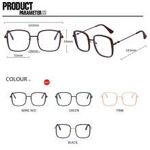 Load image into Gallery viewer, Anti Blue Light Glasses Women&#39;s Men Square Gaming Glasses Computer Radiation Protection Optical Eyeglasses Eyewear Frame