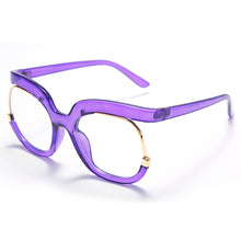 Load image into Gallery viewer, Anti Blue Light Half Frame Round Glasses Women Brand Designer Optical Transparent Prescription Glasses Metal Frame
