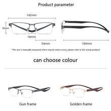 Load image into Gallery viewer, Anti Blue Light Reading Glasses Diopter +1.0 1.5 2.0 2.5 3.0 3.5 4.0 Trend Portable Presbyopia Eyeglasses Business Frame