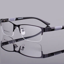 Load image into Gallery viewer, Anti Blue Light Semi Rimless Reading Glasses Square Half Frame Business Male Glasses +1.0 +1.5 +2.0 +2.5 +3.0 +3.5+4.0