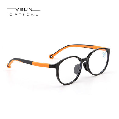Anti Blue Light Silicon Children's Eye Glasses Soft Flexible Spectacle Light Chilld Optical Frame Antiskid Boys Girls Eyeglasses