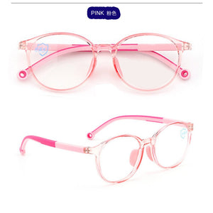 Anti Blue Light Silicon Children's Eye Glasses Soft Flexible Spectacle Light Chilld Optical Frame Antiskid Boys Girls Eyeglasses