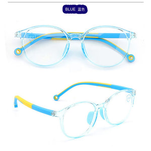 Anti Blue Light Silicon Children's Eye Glasses Soft Flexible Spectacle Light Chilld Optical Frame Antiskid Boys Girls Eyeglasses