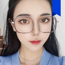 Load image into Gallery viewer, Anti Blue Light Square Women Glasses Frames Retro Metal Big Glasses Frame  Female Flat Mirror AG01