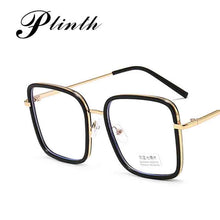 Load image into Gallery viewer, Anti Blue Light Square Women Glasses Frames Retro Metal Big Glasses Frame  Female Flat Mirror AG01