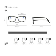 Load image into Gallery viewer, Anti Blue Light Women&#39;s Men&#39;s Eyewear Frame Square Myopia Frames Spectacles Frames Ladies Transparent Optical Eye Glasses