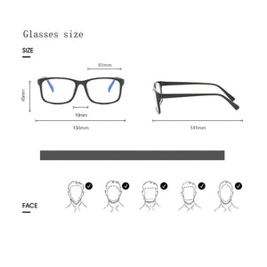 Anti Blue Light Women's Men's Eyewear Frame Square Myopia Frames Spectacles Frames Ladies Transparent Optical Eye Glasses