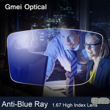 Carica l&#39;immagine nel visualizzatore di Gallery, Anti-Blue Ray Lens 1.67 High Index Ultrathin Myopia Prescription Optical Lenses Glasses Lens For Eyes Protection Reading Eyewear