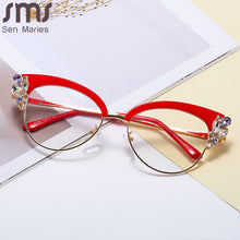 Load image into Gallery viewer, Anti Blue Spectale Eyeglasses Women Cat Eye Blue Light Blocking Glasses Men Vintage Optical Frames Ladies Eyewear