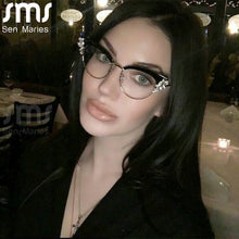 Load image into Gallery viewer, Anti Blue Spectale Eyeglasses Women Cat Eye Blue Light Blocking Glasses Men Vintage Optical Frames Ladies Eyewear