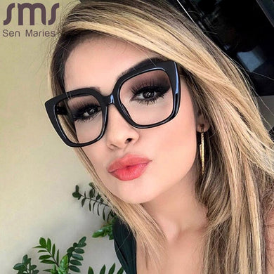 Anti-Blue Square Optical Glasses Frames Women Brand Designer Eyeglasses Clear Lens Glasses Frames Eyewear UV400