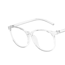 Load image into Gallery viewer, Anti-Blue-ray Large Frame Round Spectacle Frame Plain Face Spectacle Frame Ultra Light Art Flat Lens