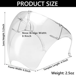 Anti-Fog Goggles Sunglasses Visor UV Protective Full Face Cover Daily Entertainment Eyewear