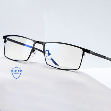 Anti-Radiation Blue Light Eyewear Metal Frame Glasses Men Style Full Rim Rectangle Spectacles Optical Eyeglasses