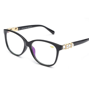Anti-Radiation Computer Glasses Diamond Optical Frame Anti Blue Rays Men Women Butterfly Eyeglasses Frame Unisex  Glasses 2649