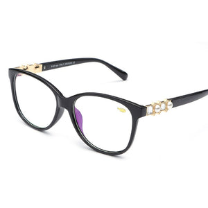 Anti-Radiation Computer Glasses Diamond Optical Frame Anti Blue Rays Men Women Butterfly Eyeglasses Frame Unisex  Glasses 2649