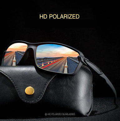 Anti-Skidding Matte Frame Polarized Sunglasses Men UV Protection Ultra Light Driving Sunglass Reflective Male Eyewear Shades