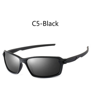 Anti-Skidding Matte Frame Polarized Sunglasses Men UV Protection Ultra Light Driving Sunglass Reflective Male Eyewear Shades