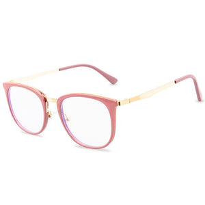 Anti-blue Glasses Womenultra Light Retro Eyeglasses Round Frame Eye Hipster Simplicity