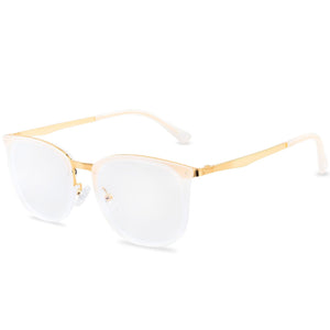 Anti-blue Glasses Womenultra Light Retro Eyeglasses Round Frame Eye Hipster Simplicity