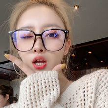 Load image into Gallery viewer, Anti-blue Light Anti-radiation Glasses Blue Film Round Glasses To Protect Eyes Square Frame No Degree Flat Mirror