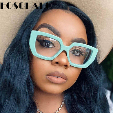 Anti-blue Light Blocking Optical Glasses Frames Women  Brand Glasses Woman Classic Square Ladies Clear Eyewear Sunglases