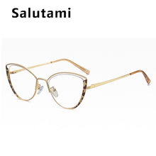 Load image into Gallery viewer, Anti-blue Light Cat Eye Glasses For Women Brand TR90 Compter Myopia Eyeglasses Female Alloy Round Shades Black Pink