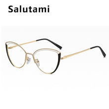 Load image into Gallery viewer, Anti-blue Light Cat Eye Glasses For Women Brand TR90 Compter Myopia Eyeglasses Female Alloy Round Shades Black Pink