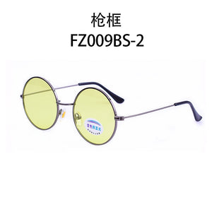Anti-blue Light Day Night Color Changing Night Vision Polarized Glasses for Men Women Round Metal Multifunctional Sunglasses2023