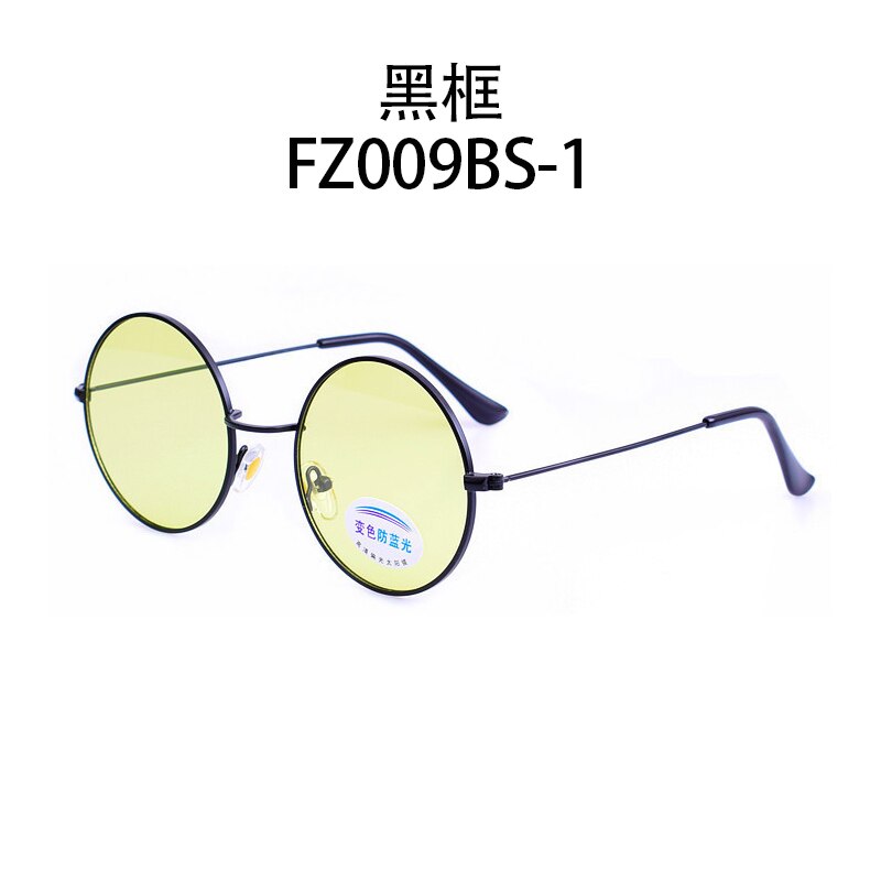 Anti-blue Light Day Night Color Changing Night Vision Polarized Glasses for Men Women Round Metal Multifunctional Sunglasses2023