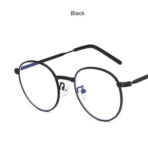 Anti-blue Light Eyeglasses Metal Frame Round Women Vintage Optics Glasses Men Myopia Computer Eye Glasses 2023