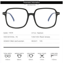 Load image into Gallery viewer, Anti-blue Light Glasses Square Glasses Frame  Myopia Glasses Designer Optical Frames Clear Lens Glasses  Accessories
